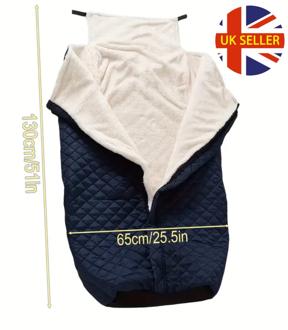 Warm thick winter blanket with zip