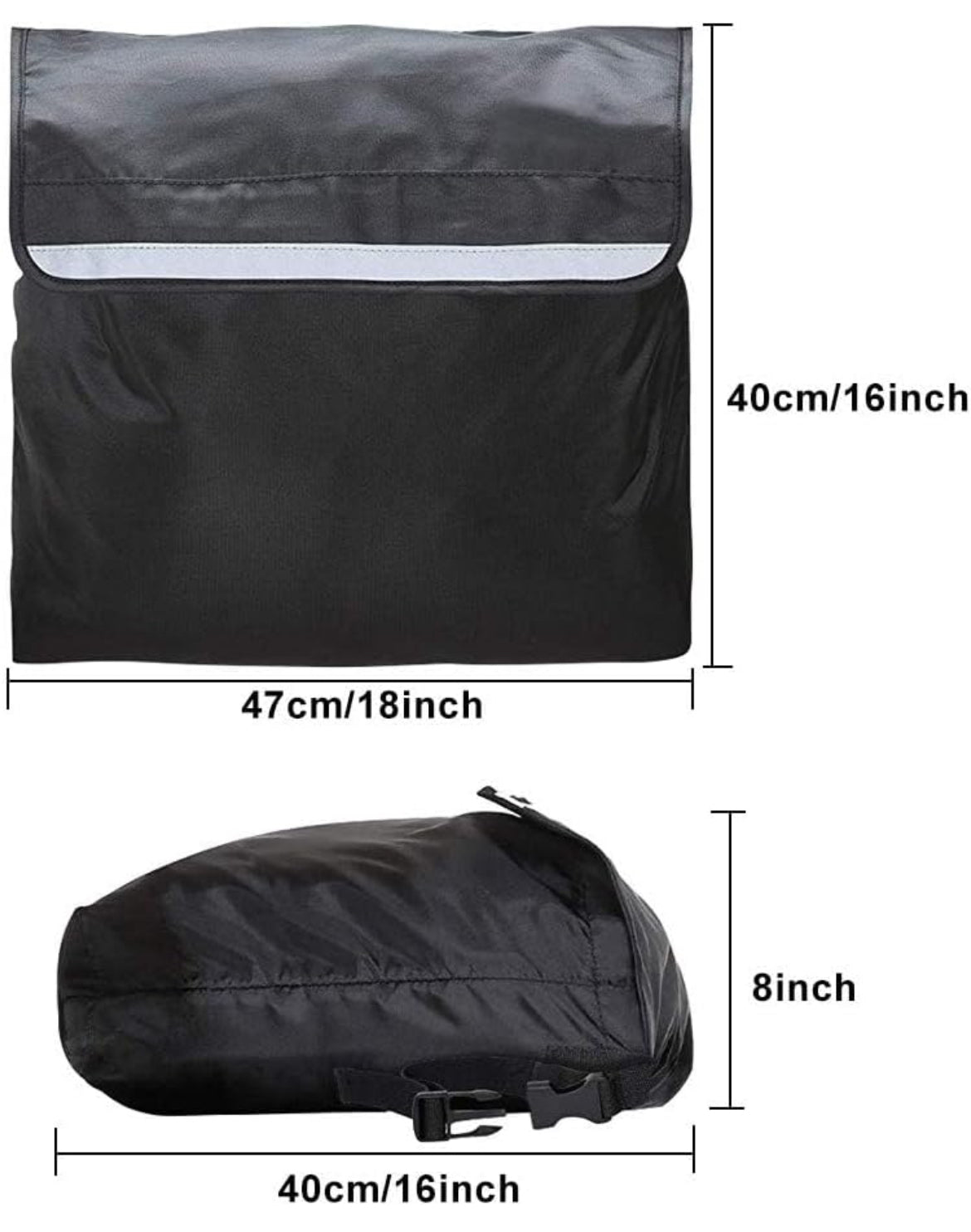 Large capacity wheelchair bag  with Velcro closure