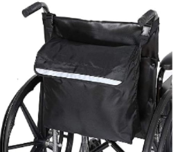 Large capacity wheelchair bag  with Velcro closure